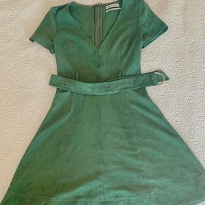 UO Faux Suede Green Dress